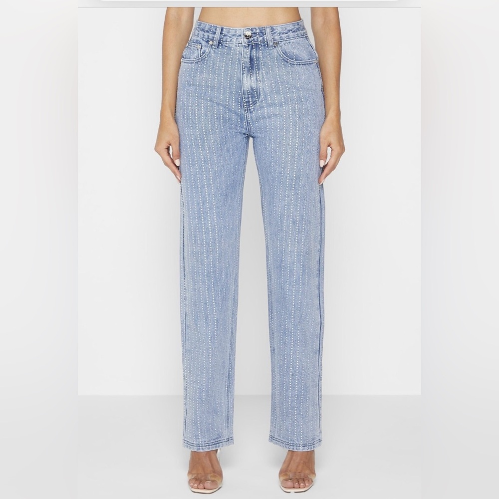 Zara Women's Light Gray Straight Leg Jeans